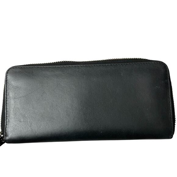 Coach Disney Accordion Wallet Black Mickey Mouse Zip Around Classic Logo *Flaw - Picture 2 of 11